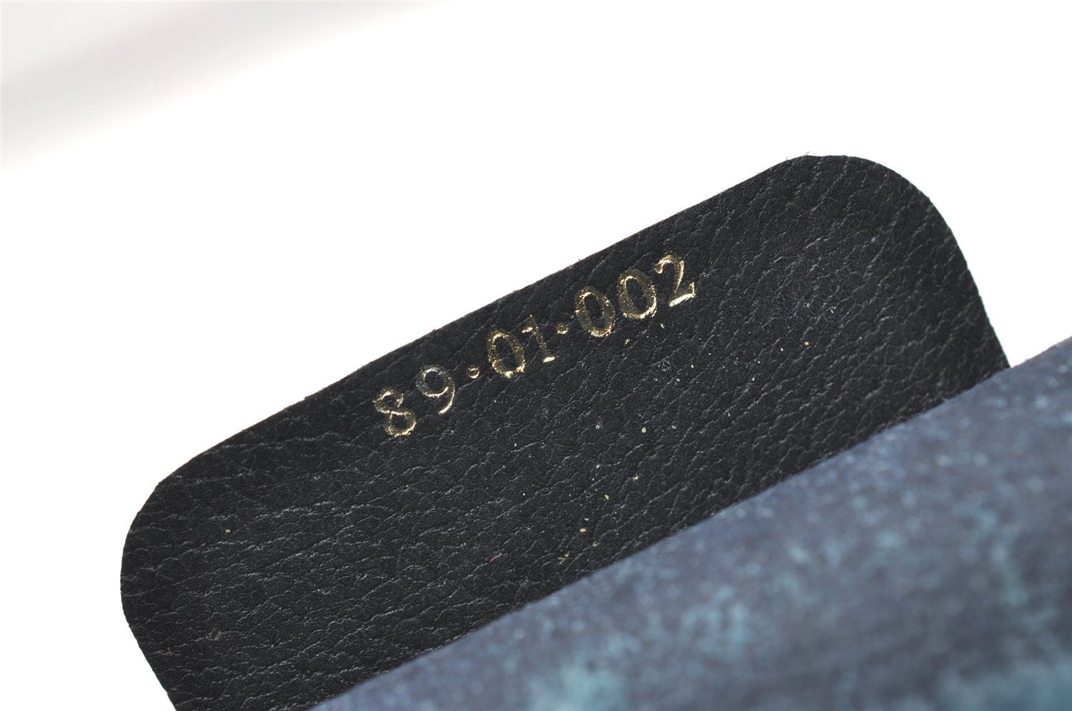 Authentic GUCCI Sherry Line Clutch Hand Bag Purse GG PVC Leather Navy Blue 0096J
