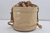 Authentic CHANEL Calf Skin Matelasse Chain Shoulder Cross Body Bag Beige 0097I