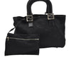 Authentic FENDI Vintage Shoulder Hand Bag Purse Jersey Leather Black Junk 0097J