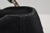 Authentic FENDI Vintage Shoulder Hand Bag Purse Jersey Leather Black Junk 0097J