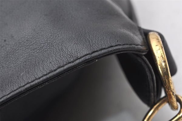 Authentic GUCCI Bamboo 2Way Shoulder Hand Bag Leather Black Junk 0098J