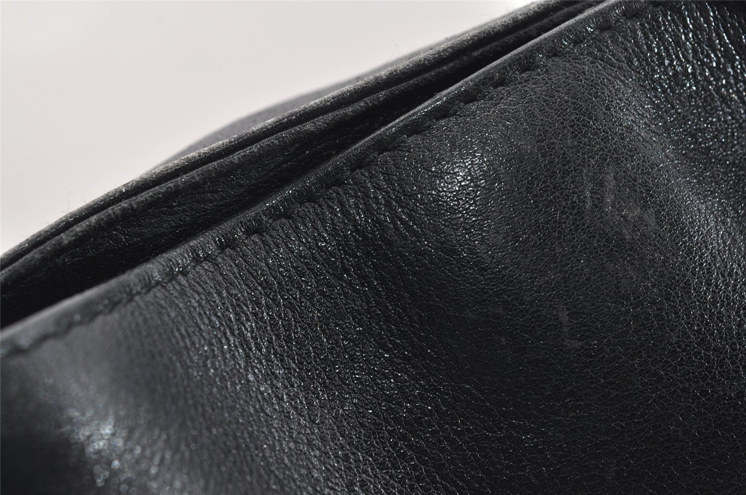 Authentic GUCCI Bamboo 2Way Shoulder Hand Bag Leather Black Junk 0098J