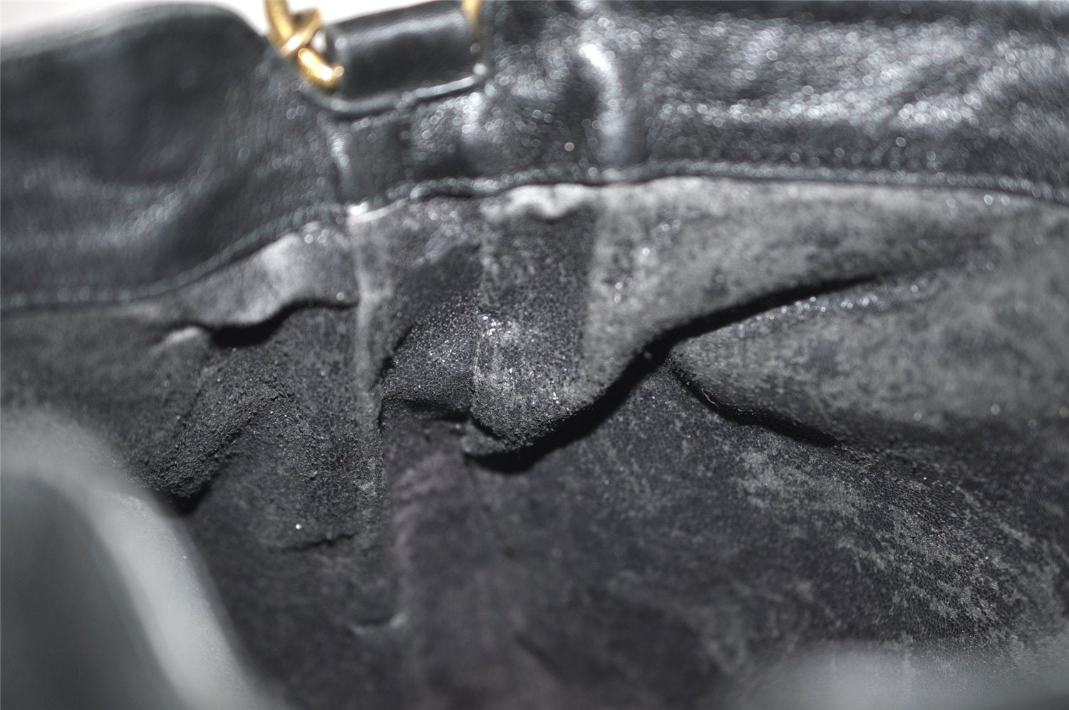 Authentic GUCCI Bamboo 2Way Shoulder Hand Bag Leather Black Junk 0098J