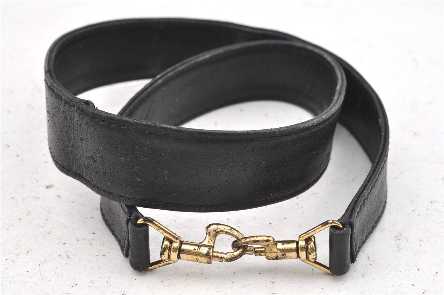 Authentic GUCCI Bamboo 2Way Shoulder Hand Bag Leather Black Junk 0098J