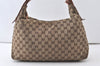 Authentic GUCCI Horsebit Shoulder Hand Bag GG Canvas Leather 115867 Brown 0100J