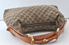 Authentic GUCCI Horsebit Shoulder Hand Bag GG Canvas Leather 115867 Brown 0100J
