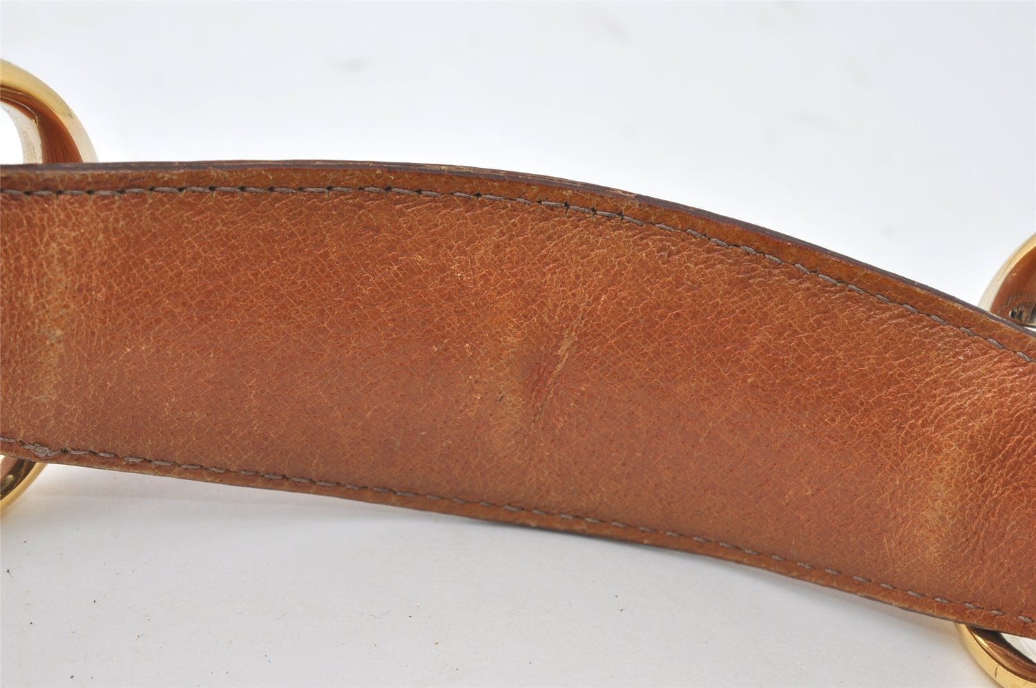 Authentic GUCCI Horsebit Shoulder Hand Bag GG Canvas Leather 115867 Brown 0100J