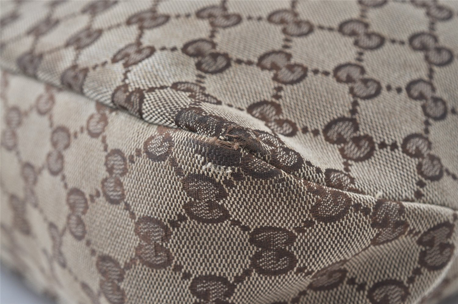 Authentic GUCCI Horsebit Shoulder Hand Bag GG Canvas Leather 115867 Brown 0100J