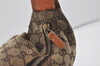 Authentic GUCCI Horsebit Shoulder Hand Bag GG Canvas Leather 115867 Brown 0100J