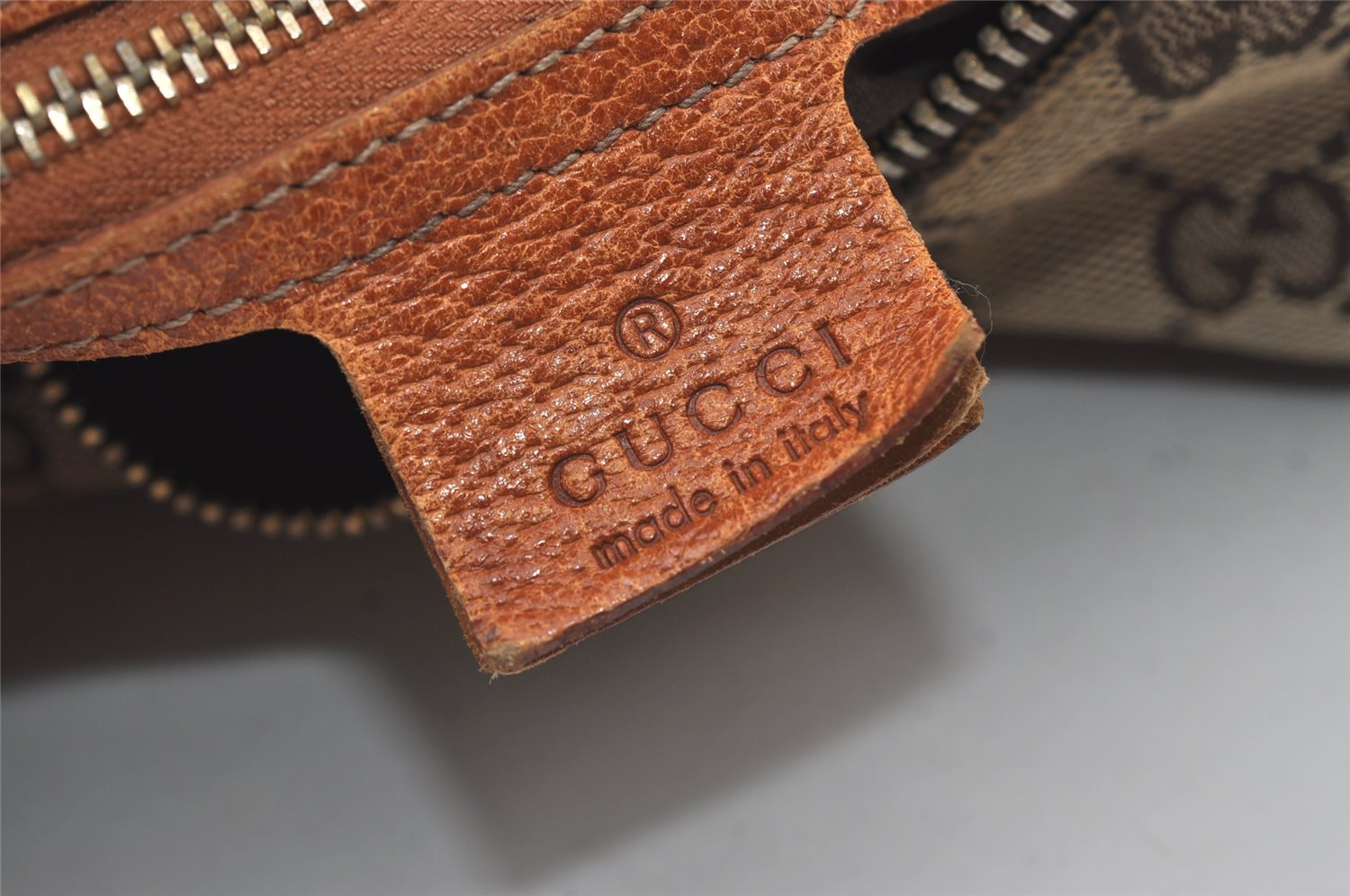 Authentic GUCCI Horsebit Shoulder Hand Bag GG Canvas Leather 115867 Brown 0100J