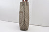 Authentic GUCCI Web Sherry Line Shoulder Tote Bag GG PVC Leather Brown 0101J