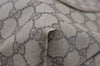 Authentic GUCCI Web Sherry Line Shoulder Tote Bag GG PVC Leather Brown 0101J
