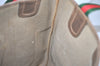 Authentic GUCCI Web Sherry Line Shoulder Tote Bag GG PVC Leather Brown 0101J