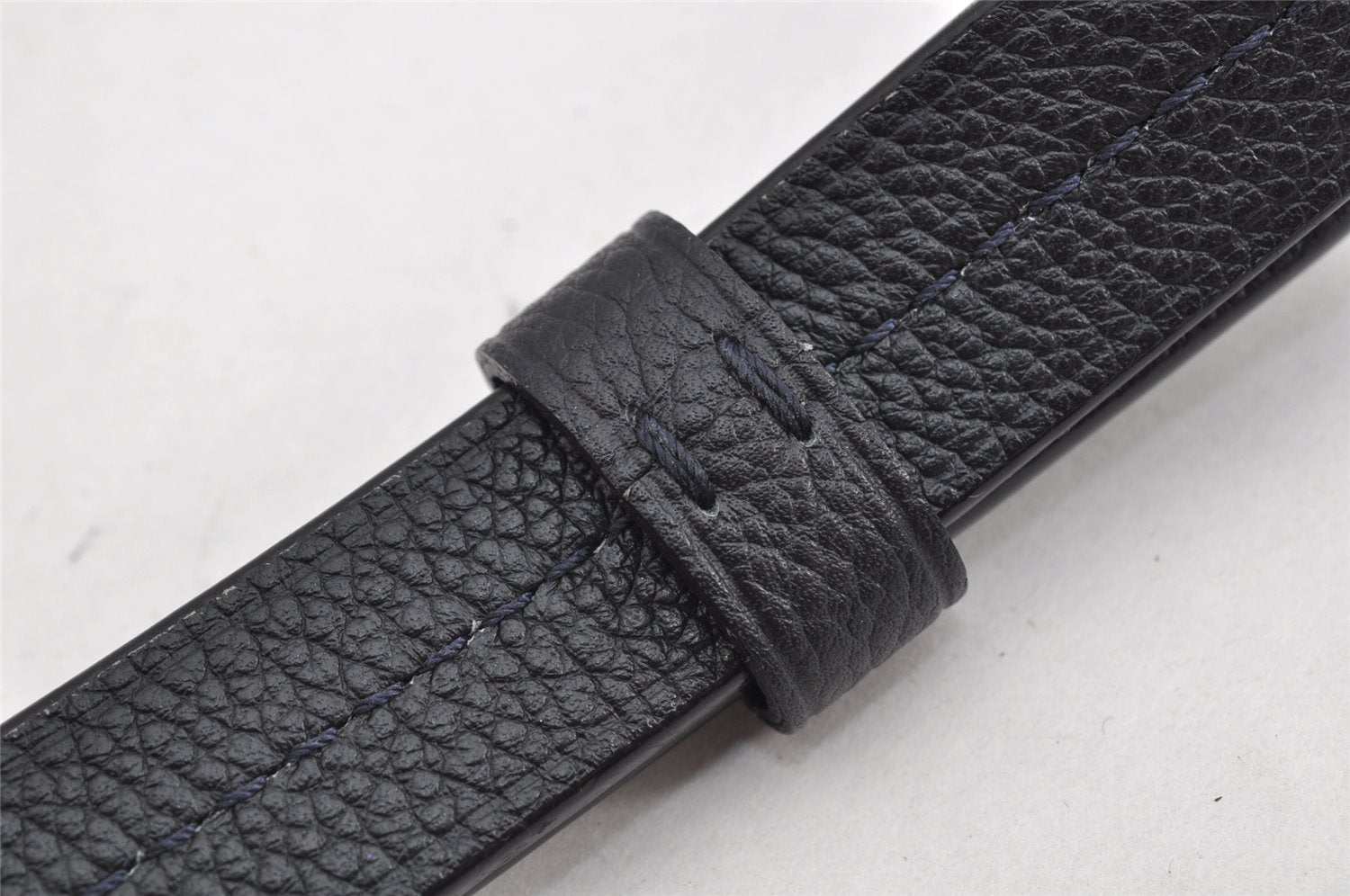 Authentic Louis Vuitton Leather Shoulder Strap Navy Blue 41.1-49.2