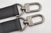 Authentic Louis Vuitton Leather Shoulder Strap Black 37.2-46.3" LV 0103K