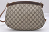 Authentic GUCCI Web Sherry Line Shoulder Cross Bag GG PVC Leather Brown 0104J
