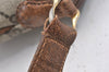 Authentic GUCCI Web Sherry Line Shoulder Cross Bag GG PVC Leather Brown 0104J