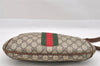 Authentic GUCCI Web Sherry Line Shoulder Cross Bag GG PVC Leather Brown 0104J