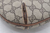 Authentic GUCCI Web Sherry Line Shoulder Cross Bag GG PVC Leather Brown 0104J