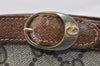 Authentic GUCCI Web Sherry Line Shoulder Cross Bag GG PVC Leather Brown 0104J