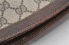 Authentic GUCCI Web Sherry Line Shoulder Cross Bag GG PVC Leather Brown 0104J