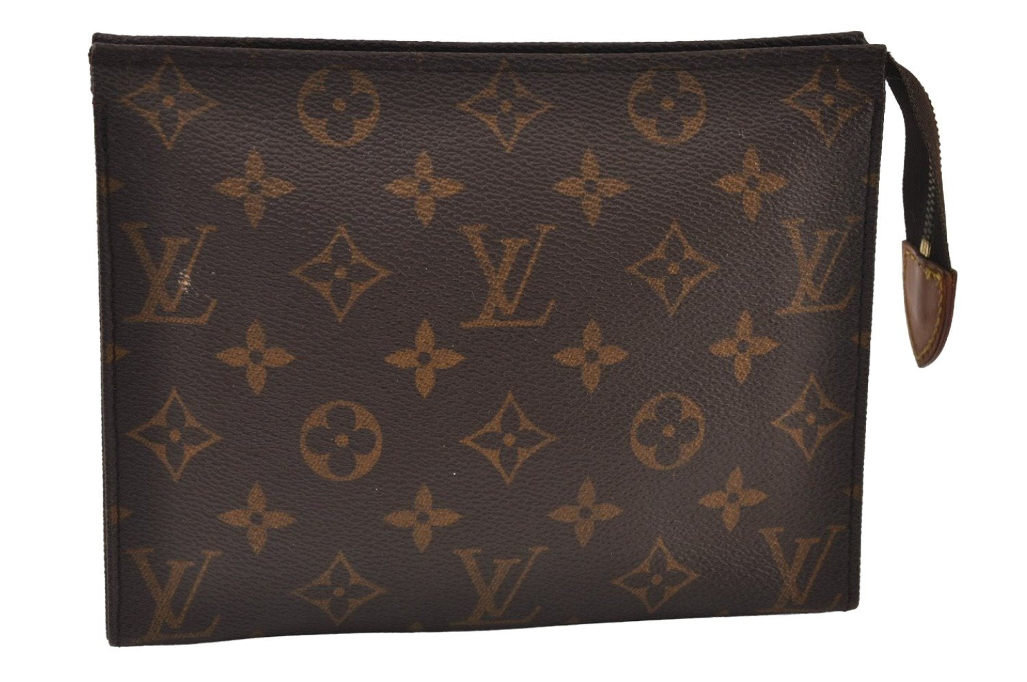 Auth Louis Vuitton Monogram Poche Toilette 19 M47544 Cosmetics Pouch Junk 0105J