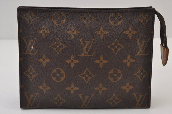 Auth Louis Vuitton Monogram Poche Toilette 19 M47544 Cosmetics Pouch Junk 0105J