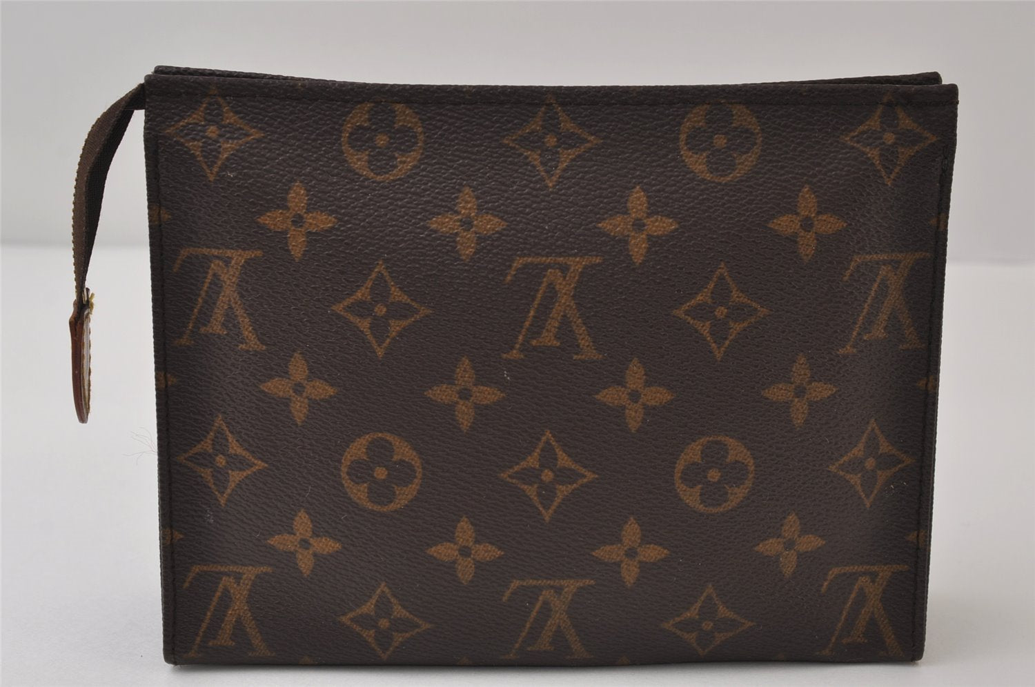 Auth Louis Vuitton Monogram Poche Toilette 19 M47544 Cosmetics Pouch Junk 0105J