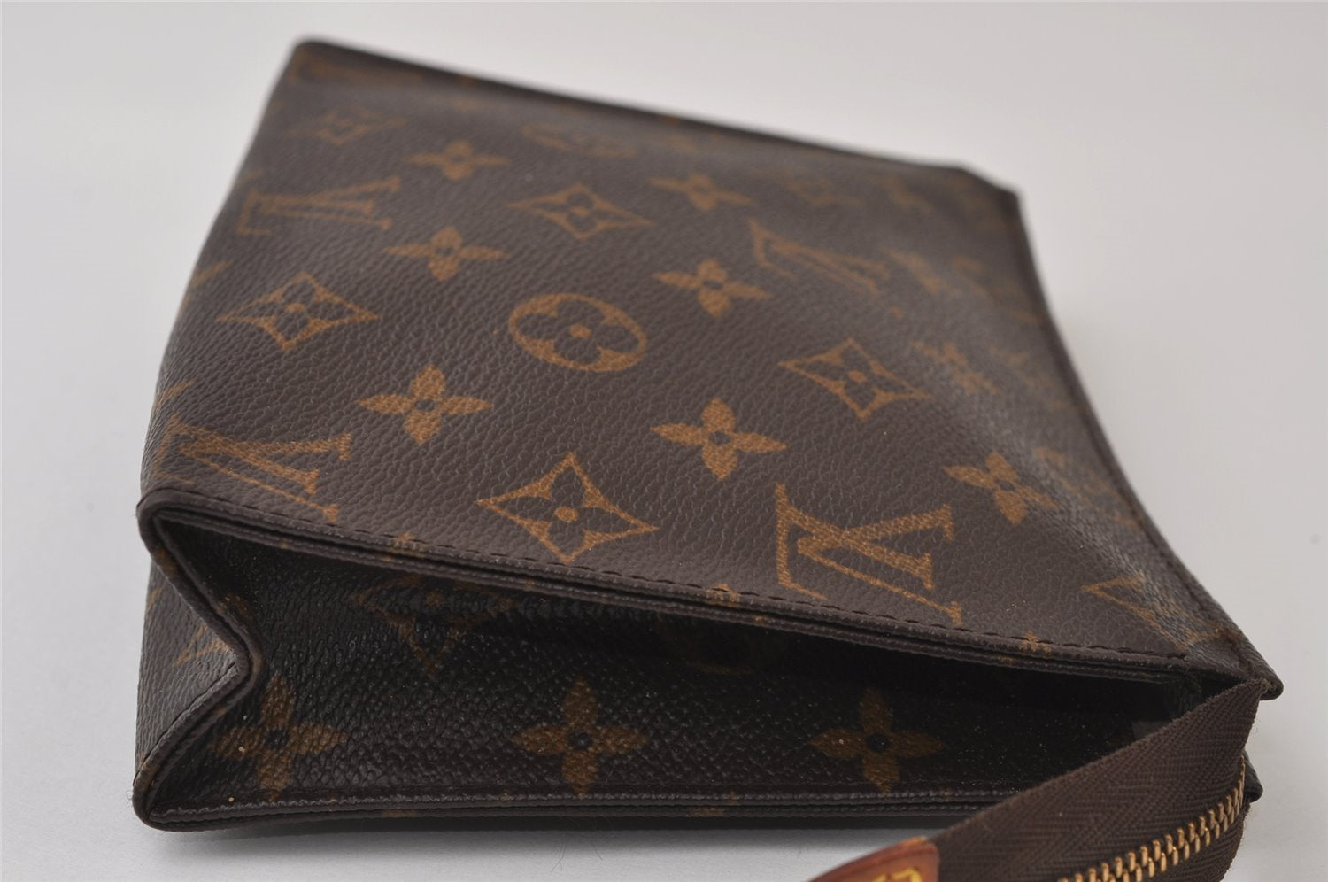 Auth Louis Vuitton Monogram Poche Toilette 19 M47544 Cosmetics Pouch Junk 0105J
