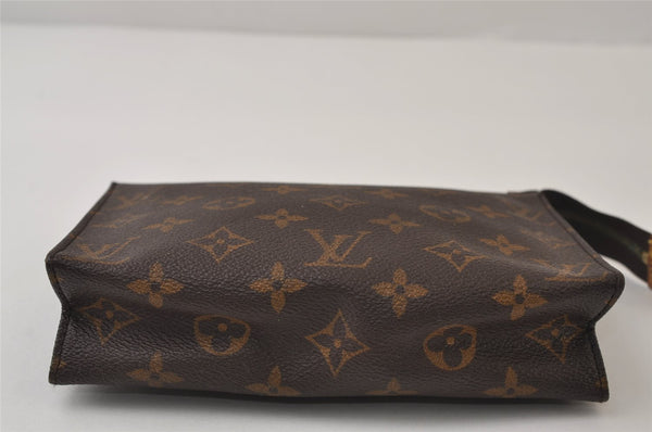 Auth Louis Vuitton Monogram Poche Toilette 19 M47544 Cosmetics Pouch Junk 0105J
