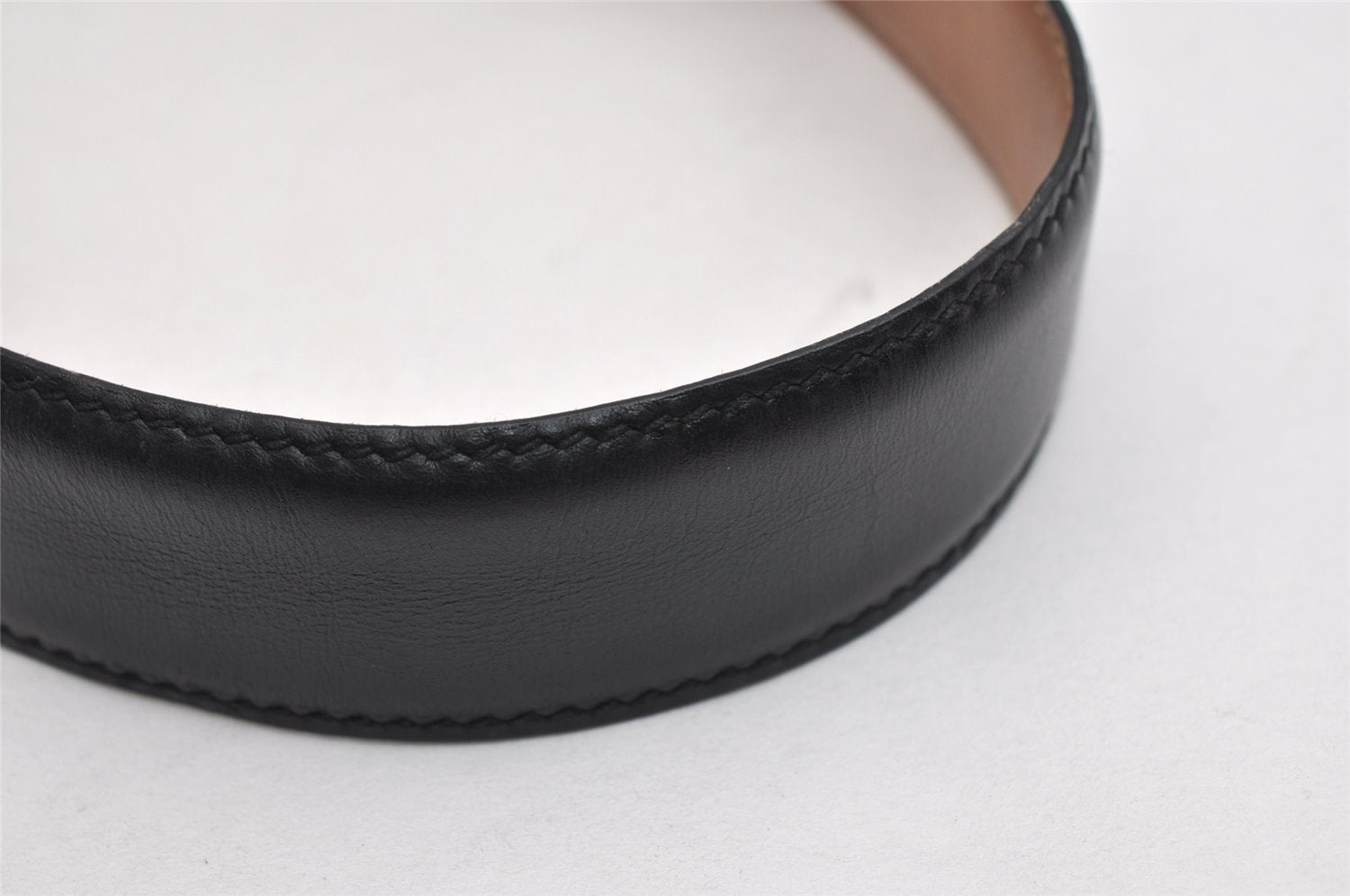 Authentic GUCCI Interlocking G Belt Leather 77.5-82.5cm 30.5-32.5