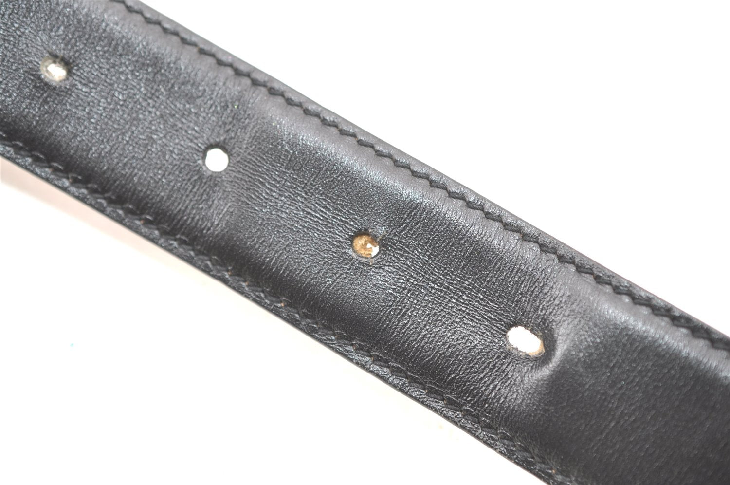 Authentic GUCCI Interlocking G Belt Leather 77.5-82.5cm 30.5-32.5