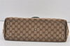 Authentic GUCCI Web Sherry Line Tote Bag GG Canvas Leather 145758 Brown 0106K