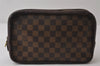 Authentic Louis Vuitton Damier Trousse Toilette Clutch Hand Bag N47623 LV 0107J
