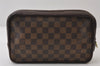 Authentic Louis Vuitton Damier Trousse Toilette Clutch Hand Bag N47623 LV 0107J