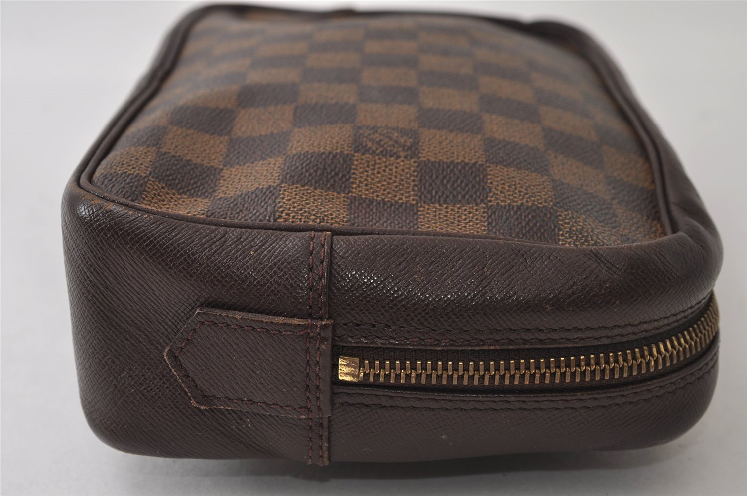 Authentic Louis Vuitton Damier Trousse Toilette Clutch Hand Bag N47623 LV 0107J