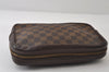 Authentic Louis Vuitton Damier Trousse Toilette Clutch Hand Bag N47623 LV 0107J