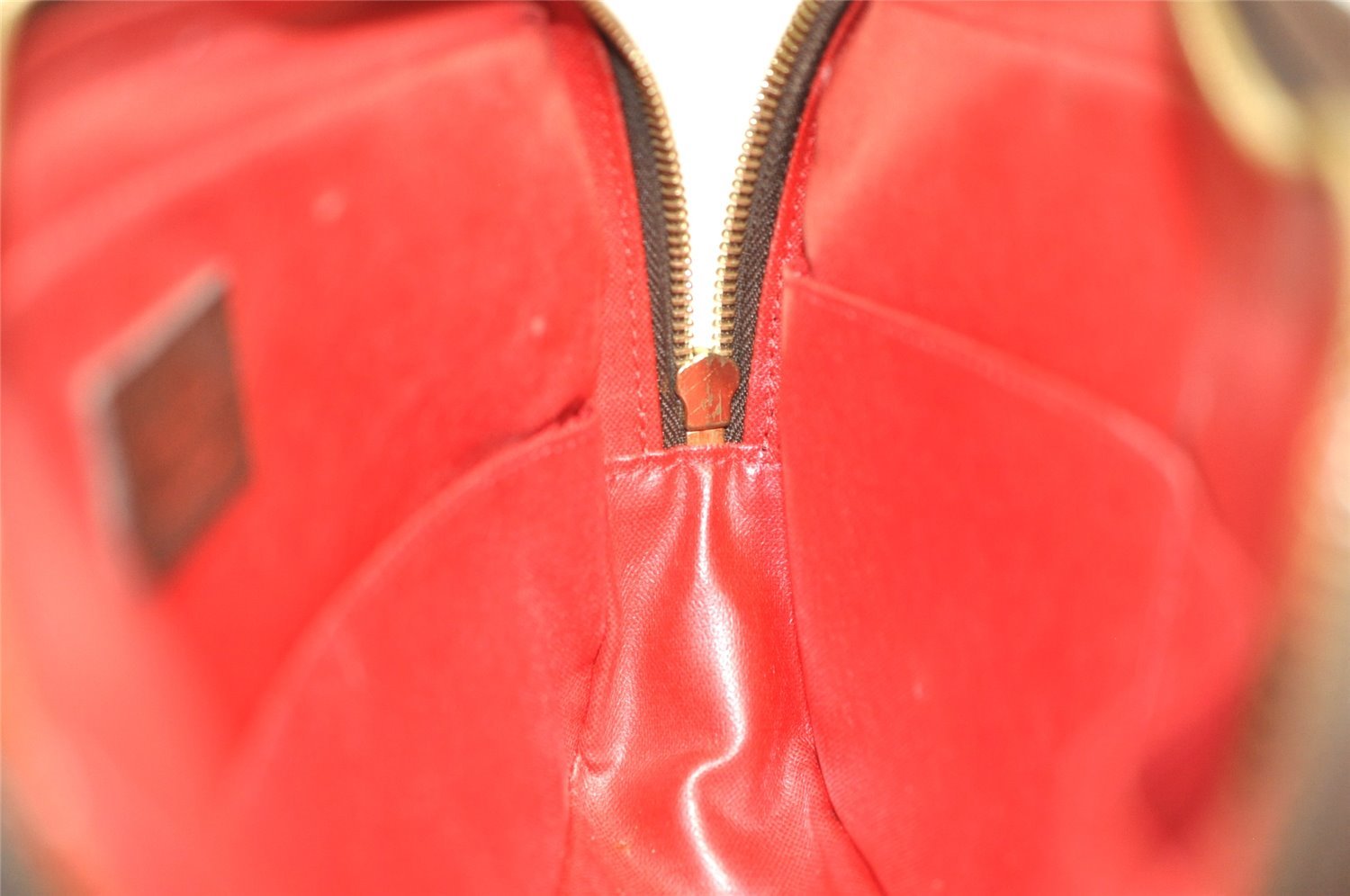 Authentic Louis Vuitton Damier Trousse Toilette Clutch Hand Bag N47623 LV 0107J