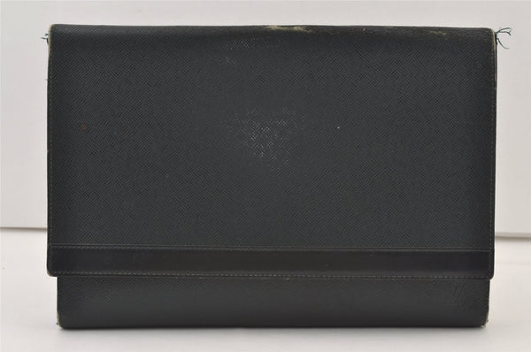 Auth Louis Vuitton Taiga Volga Document Case Clutch Bag Green M30204 LV 0108K