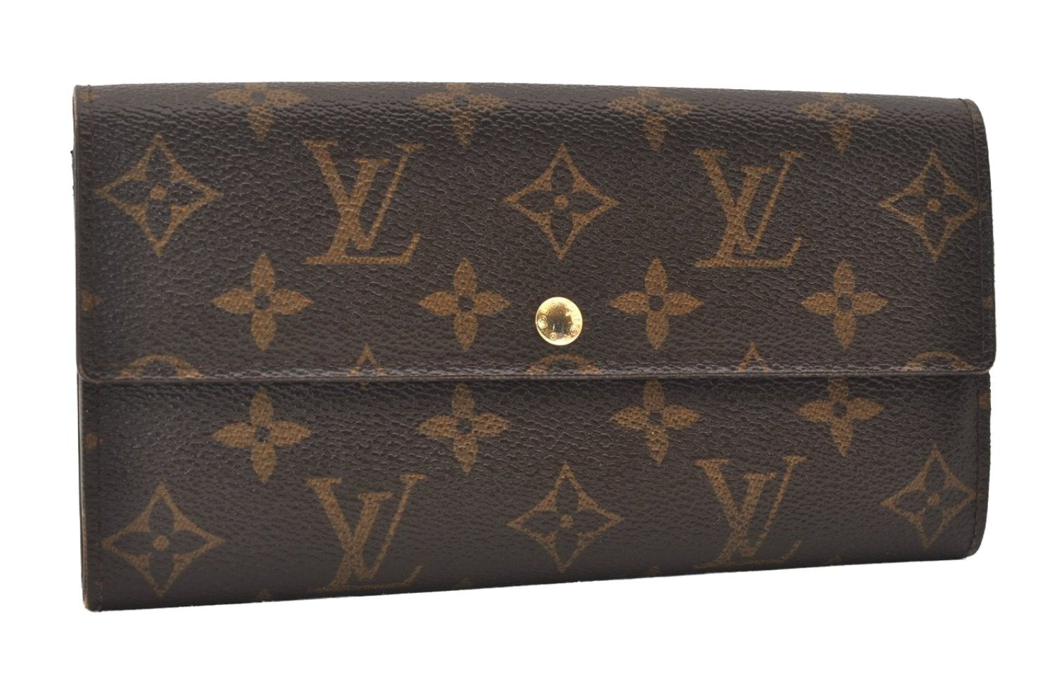 Authentic Louis Vuitton Monogram Portefeuille Sarah Purse Wallet M61734 LV 0109J