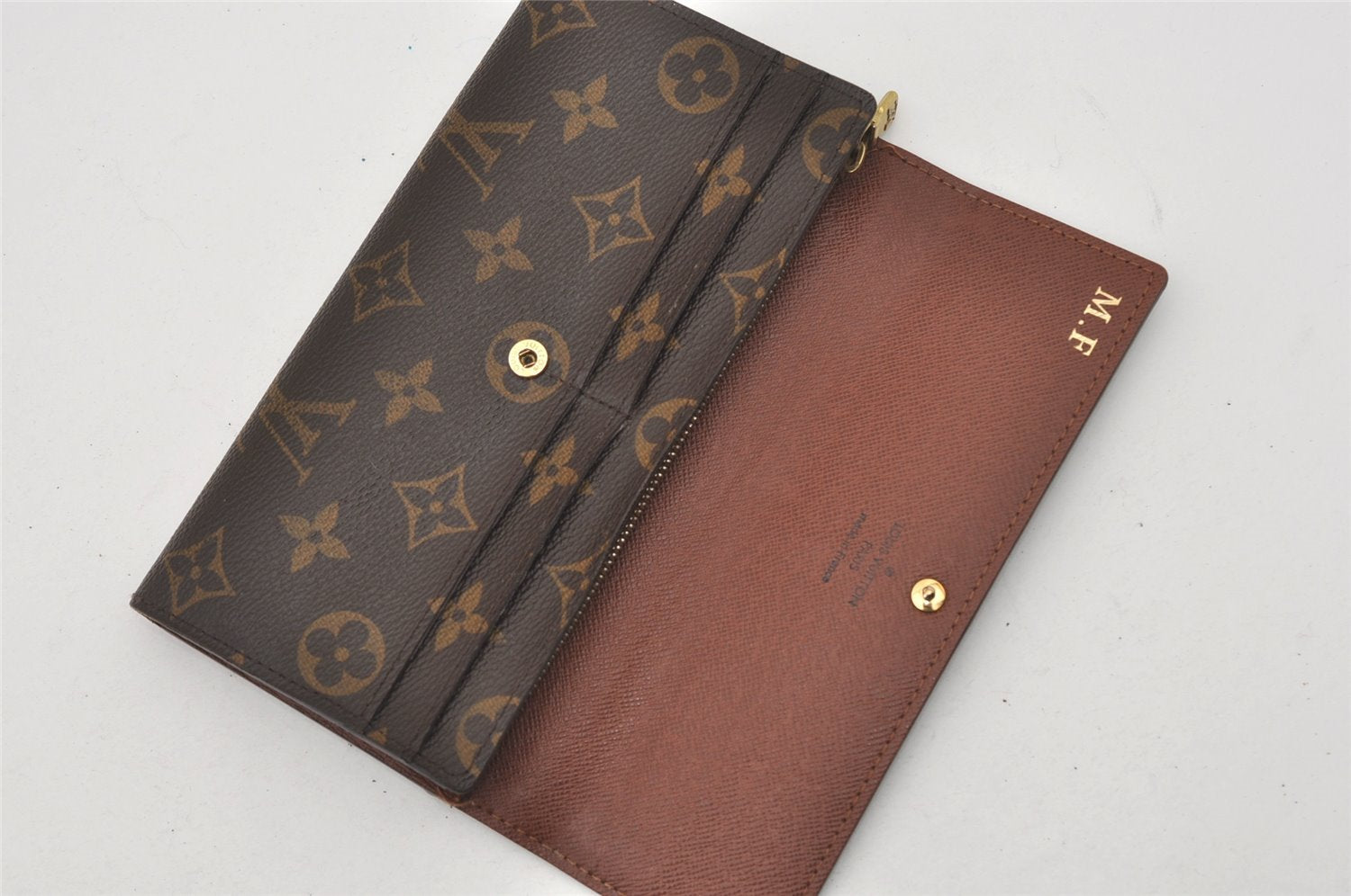 Authentic Louis Vuitton Monogram Portefeuille Sarah Purse Wallet M61734 LV 0109J