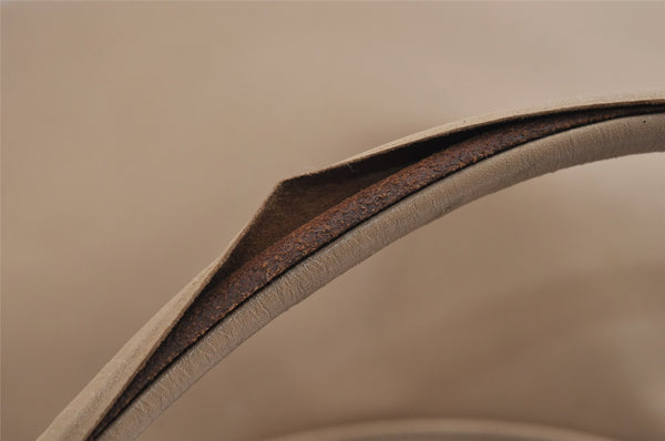 Authentic GUCCI Shoulder Hand Bag Purse Leather 0013814 White Cream  0109K