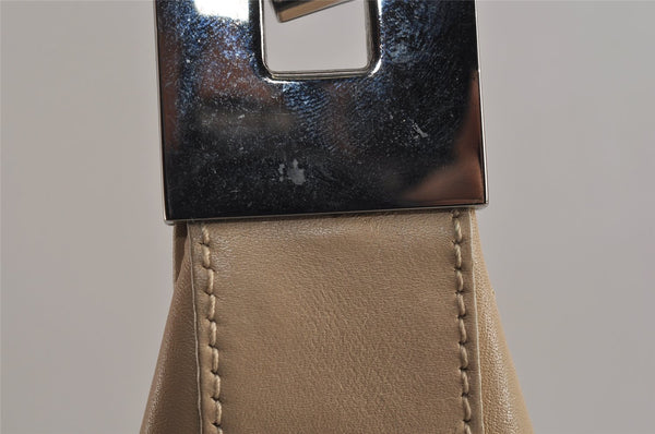 Authentic GUCCI Shoulder Hand Bag Purse Leather 0013814 White Cream  0109K