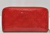 Authentic Louis Vuitton Vernis Zippy Wallet Long Purse Red M91732 LV 0110J