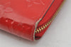 Authentic Louis Vuitton Vernis Zippy Wallet Long Purse Red M91732 LV 0110J