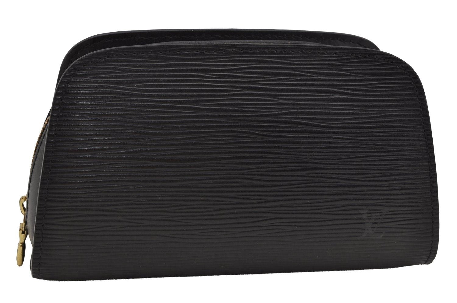 Authentic Louis Vuitton Epi Dauphine Cosmetic Pouch Black M48442 LV 0111J