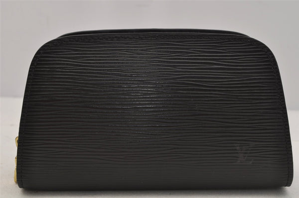 Authentic Louis Vuitton Epi Dauphine Cosmetic Pouch Black M48442 LV 0111J