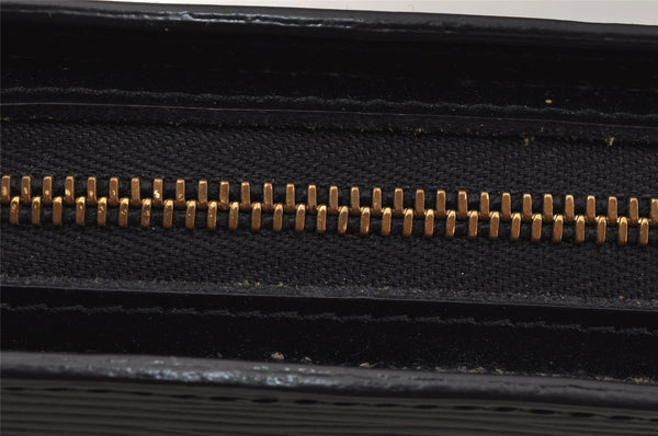 Authentic Louis Vuitton Epi Dauphine Cosmetic Pouch Black M48442 LV 0111J