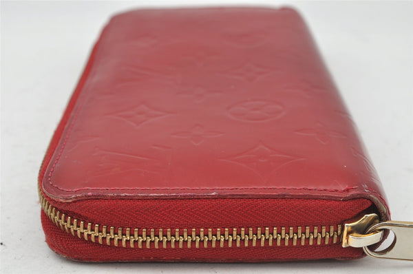 Authentic Louis Vuitton Vernis Zippy Wallet Long Purse Red M91981 LV 0112J