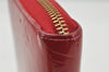 Authentic Louis Vuitton Vernis Zippy Wallet Long Purse Red M91981 LV 0112J